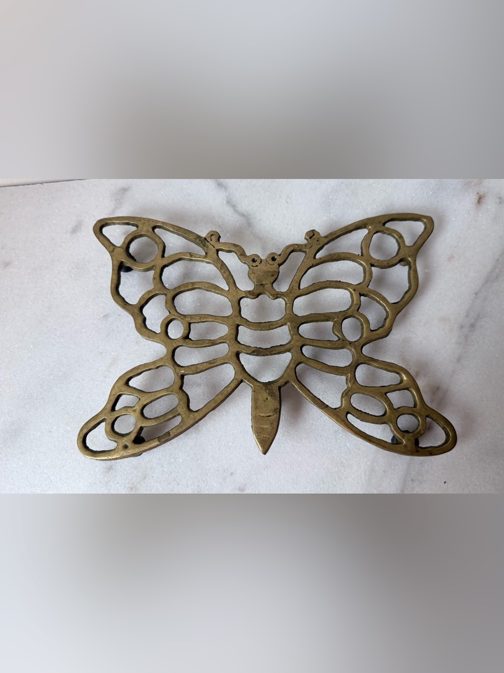 Brass Butterfly trivet. Vintage